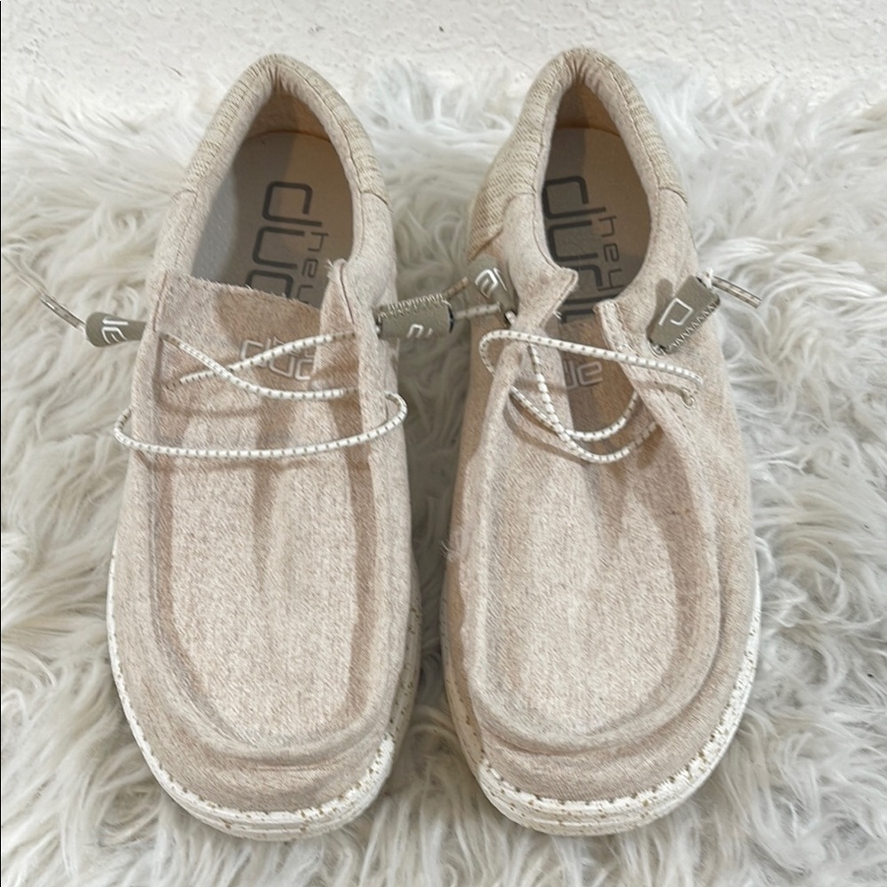 HEY DUDE WALLY FUNK WHEAT SHOES SIZE 11 - Picture 2 of 12